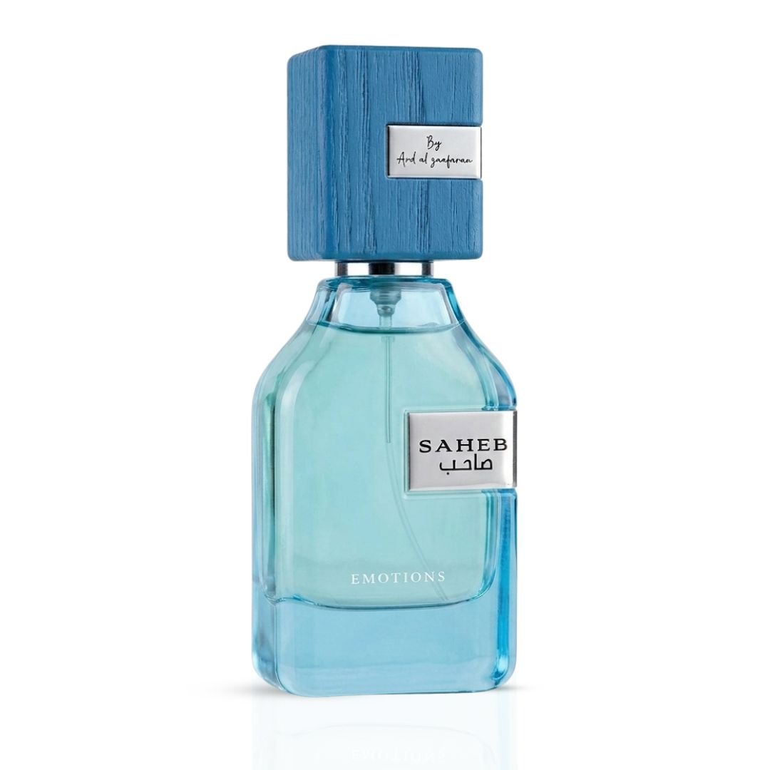 Saheb Emotions Eau de Parfum Spray 100ml (3.4 oz) by Ard Al Zaafaran (Velvet Pouch)