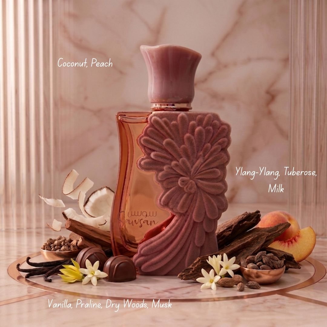 Sawsan Eau de Parfum Spray 100ml (3.4 oz) by Ard Al Zaafaran (Velvet Pouch) - Image 2